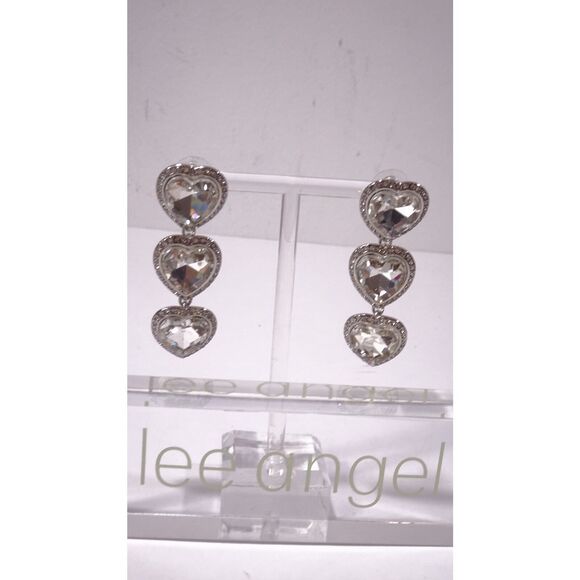 Neiman Marcus Lee Angel Only Hearts Triple Bubble Gemstone Link Earrings NWT 155 - Picture 9 of 9